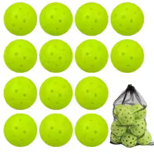 Raybloom Outdoor Pickleball Balls (12 Pack) – 48-Hole Roto-Molded for Beginners